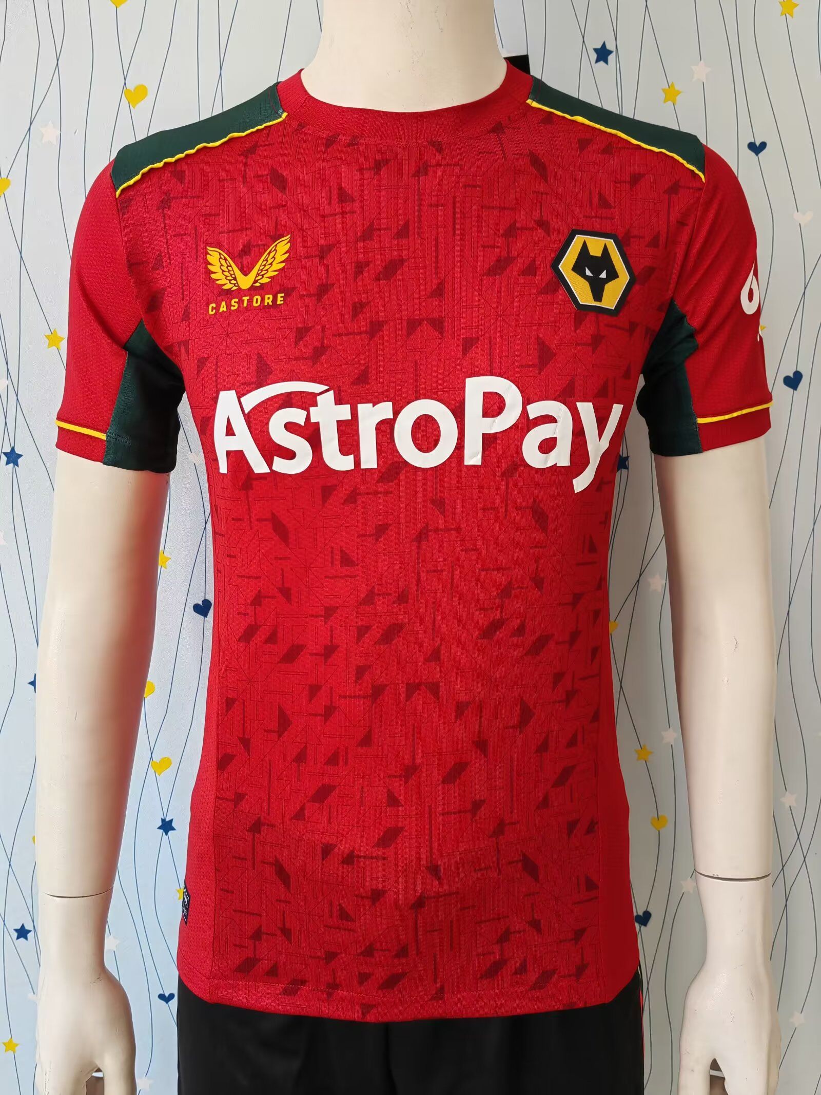 AAA Quality Wolves 23/24 Away Red Soccer Jersey(Player)